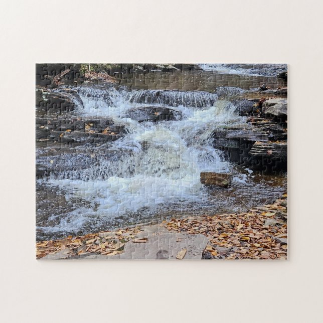 Waterfalls in the Fall Puzzle Pussel (Horisontell)