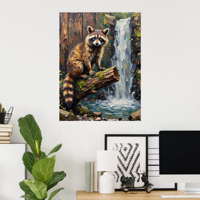 Waterfalls Kant: A Raccoons Stance Poster (Hemmakontoret)