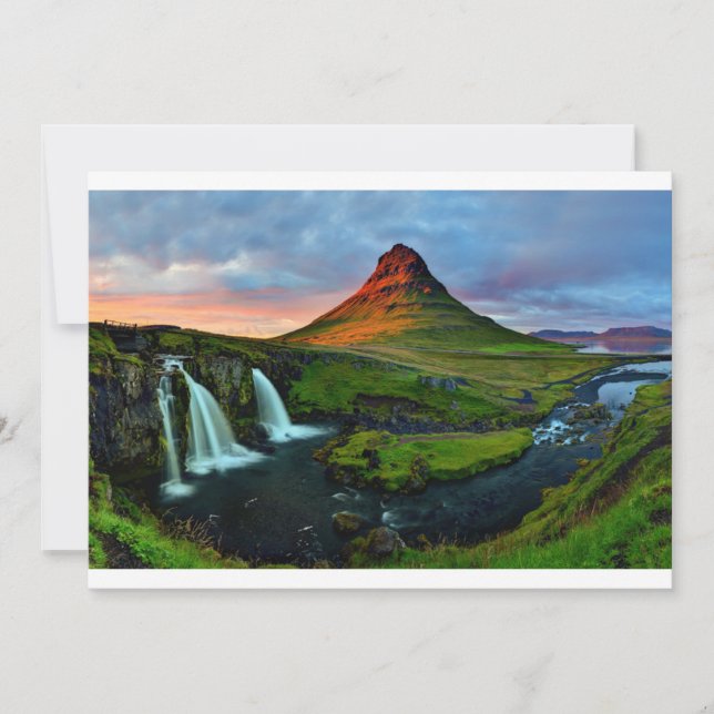Waterfalls | Kirkjufell, Iceland Tack Kort (Framsida)