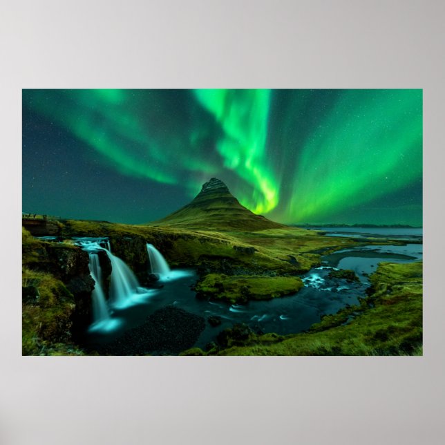 Waterfalls | Kirkjufellfoss Waterfall, Iceland Poster (Framsidan)