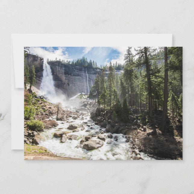 Waterfalls | Nevada Fall, Yosemite, CA Tack Kort (Framsida)