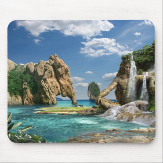 Waterfalls Ocean - Mauspad Musmatta