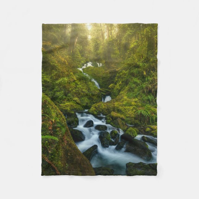 Waterfalls | Olympic National Park, Washington Fleecefilt (Framsidan)