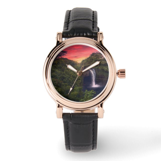 Waterfalls | Rainbow Falls, Hilo, Hawaii Armbandsur (Framsida)