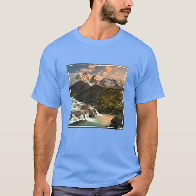 Waterfalls | Salto Grade Waterfall Patagonia Chile T Shirt (Framsida)