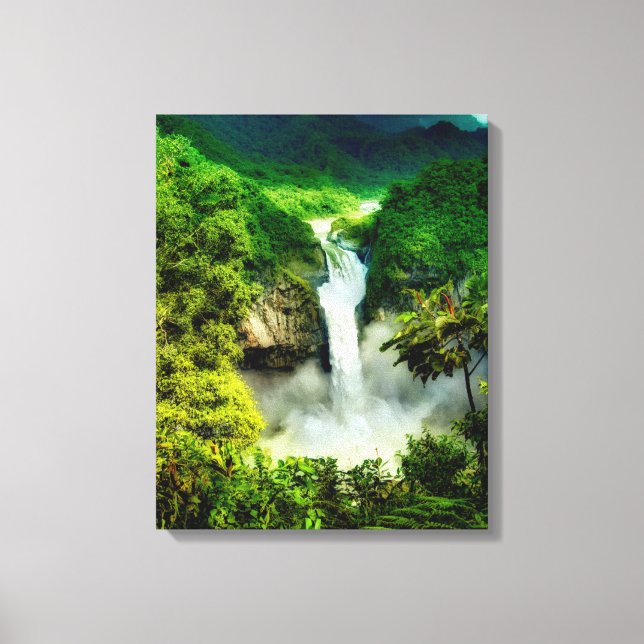 Waterfalls | San Rafael Falls, Ecuador Canvastryck (Framsida)