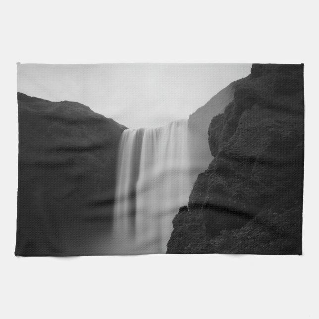 Waterfalls | Skogafoss Waterfall, Iceland Kökshandduk (Horisontell)