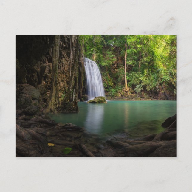 Waterfalls | Spring Rainforest Waterfall Thailand Vykort (Framsida)