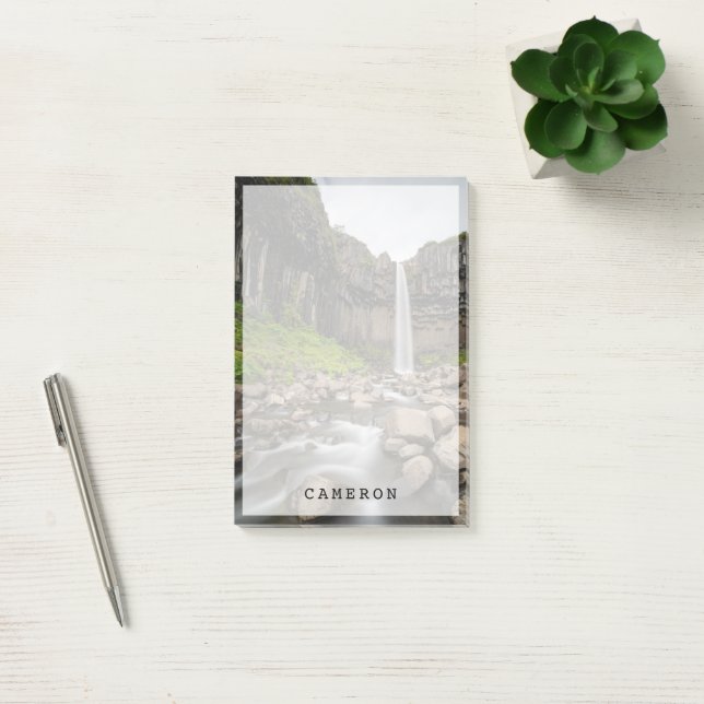 Waterfalls | Svartifoss Waterfall, South Iceland Post-it Block (Kontor)