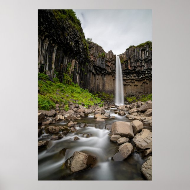 Waterfalls | Svartifoss Waterfall, South Iceland Poster (Framsidan)