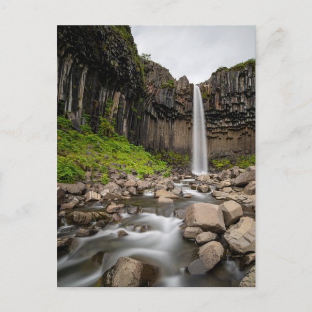 Waterfalls | Svartifoss Waterfall, South Iceland Vykort (Framsida)