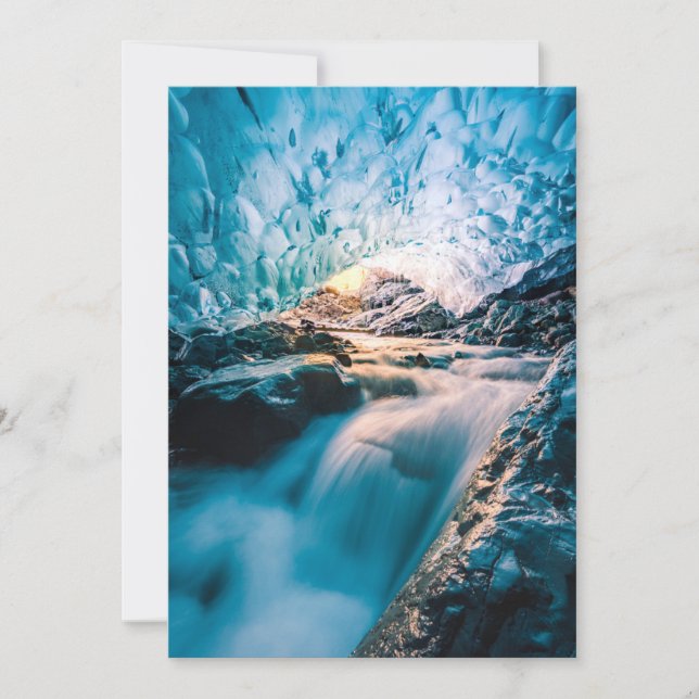 Waterfalls | Vatnajokull Glacier, Eastern Iceland Tack Kort (Framsida)