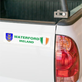 Waterford Ireland Vapensköld och Irish Flagga Bildekal
