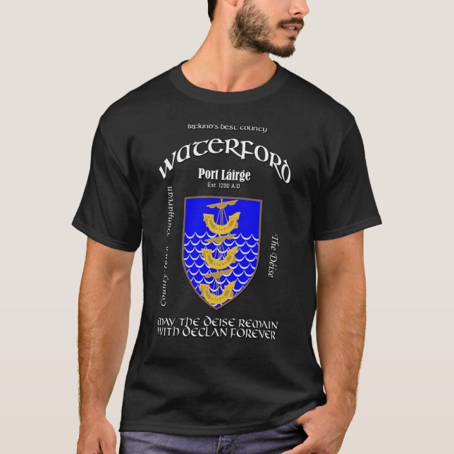 Waterford Ireland Vapensköld T-Shirt (Framsida)