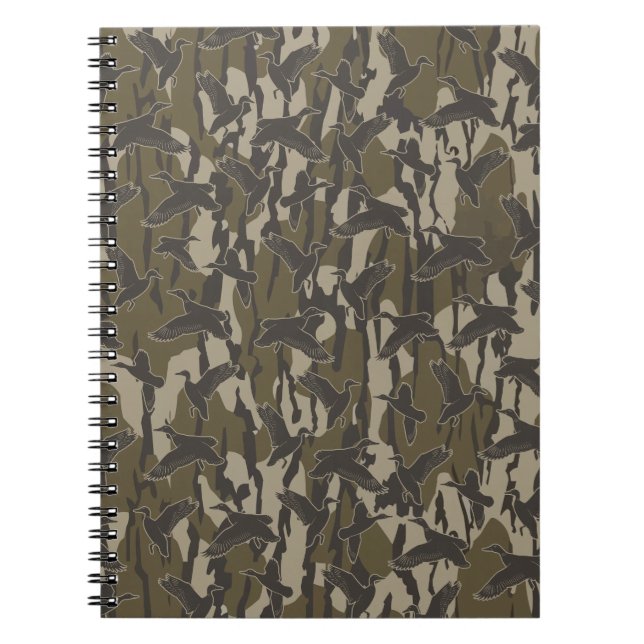 Waterfowl Hunting Camo Anka Hunters Anteckningsbok (Framsidan)