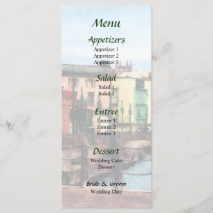 Waterfront Bridgetown Barbados Bröllop Menu Meny