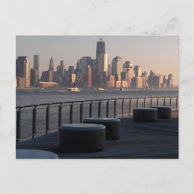 Waterfront, Hoboken, N.J. Vykort (Framsida)