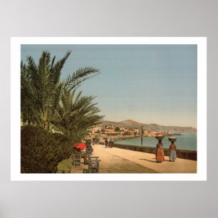 Waterfront Promened, San Remo, Fransk Riveria Poster