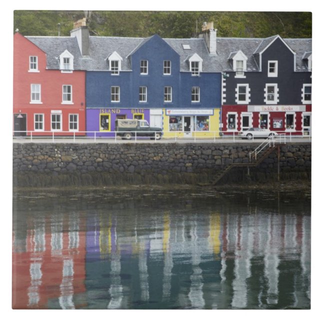 Waterfront, Tobermory, Isle of Mull, Skottland Kakelplatta (Framsidan)