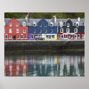 Waterfront, Tobermory, Isle of Mull, Skottland Poster