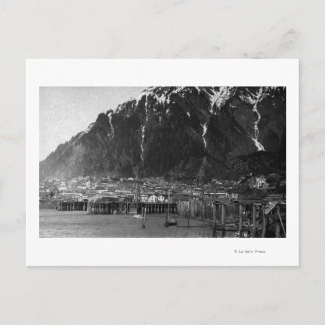 Waterfront View of Juneau, Alaska Photograph Vykort (Framsida)