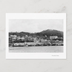 Waterfront View of Ketchikan, Alaska Photograph Vykort