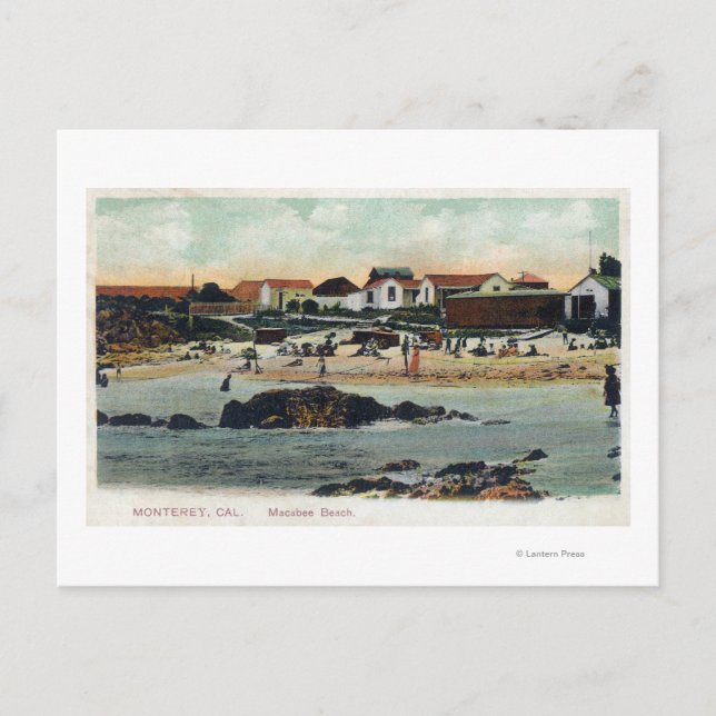 Waterfront View of Macabee BeachMonterey, CA Vykort (Framsida)