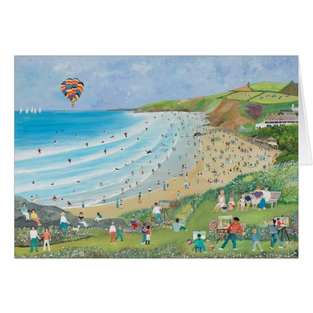 Watergate fjärd Cornwall Hälsningskort (Framsidan Horizontal)