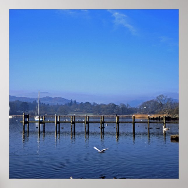 Waterhead Ambleside England Postcard Cushion Poster (Framsidan)