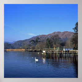 Waterhead Ambleside England Postcard Cushion Poster