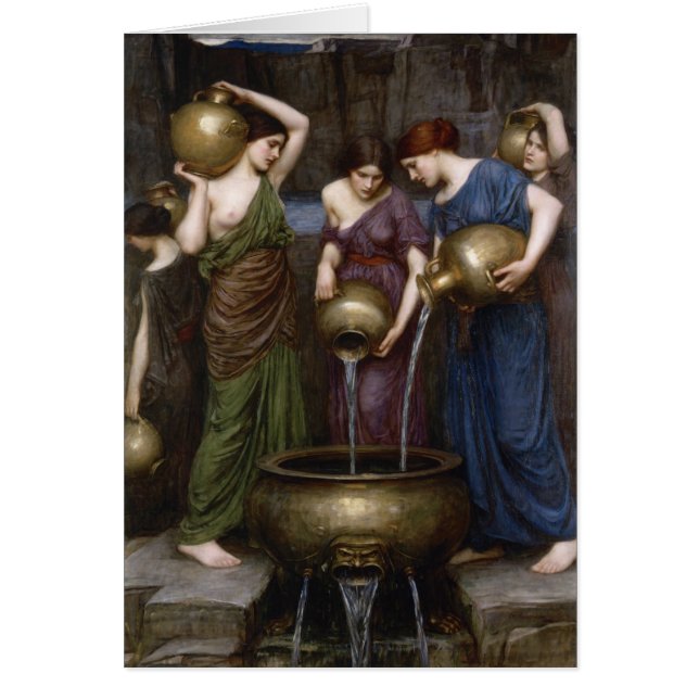 Waterhouse Danaides PreRaphaelite Art Hälsningskort (Framsidan)