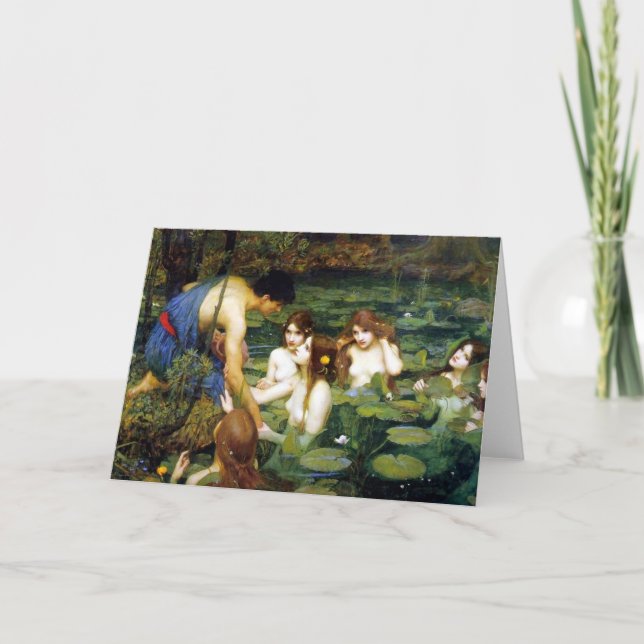 Waterhouse Hylas och Nymphshälsningkortet Kort (Framsida)
