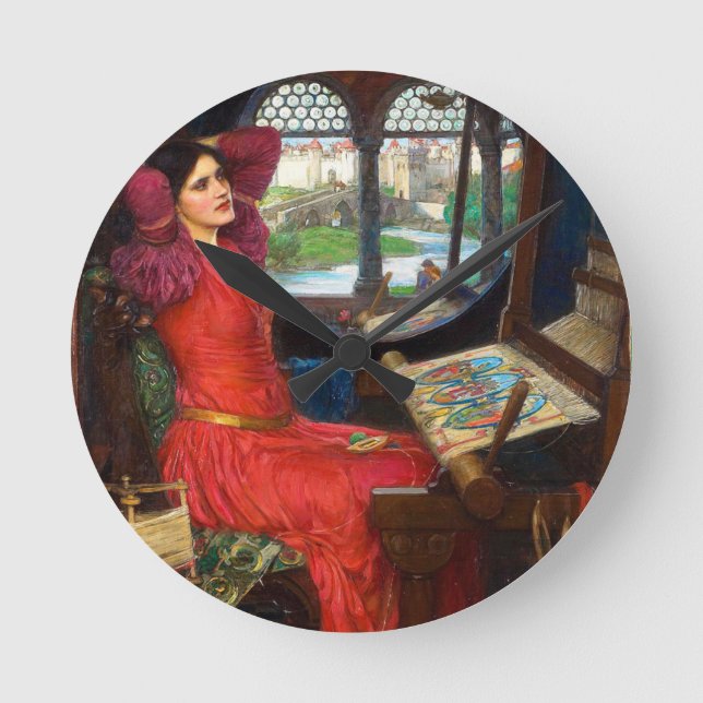Waterhouse I Am Half-Sick of Shadows Rund Klocka (Framsida)
