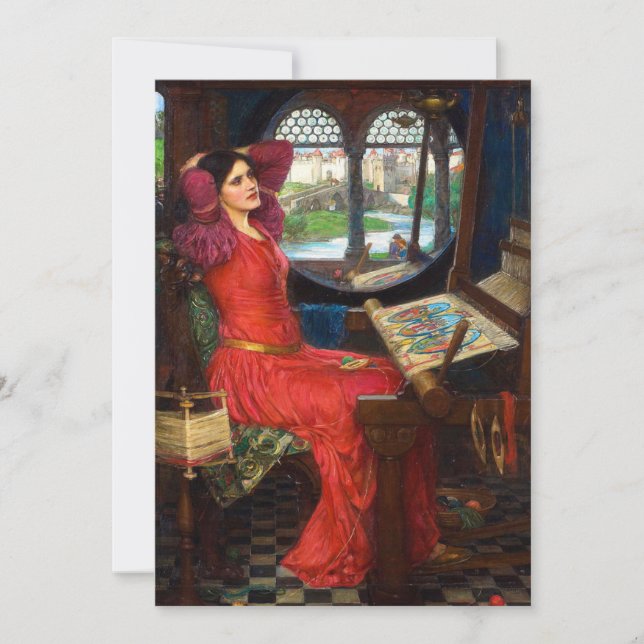 Waterhouse jag är halvsjuk av skuggor julkort (Framsida)
