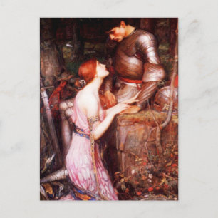Waterhouse Lamia och Soldier Postcard Vykort