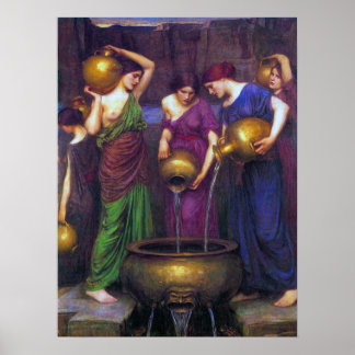 Waterhouse målar Danaïdes Poster