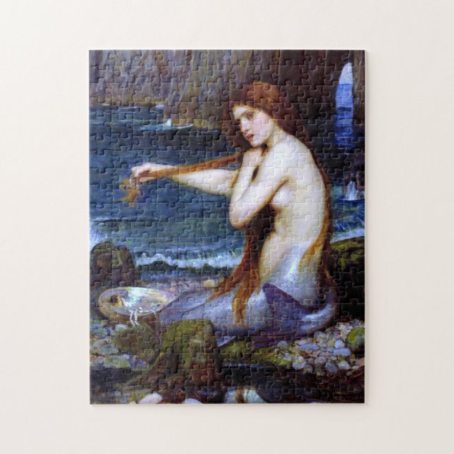 Waterhouse: Sjöjungfrun Pussel (Vertikal)