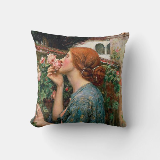 Waterhouse The Soul of the Rose Kudde (Framsida)