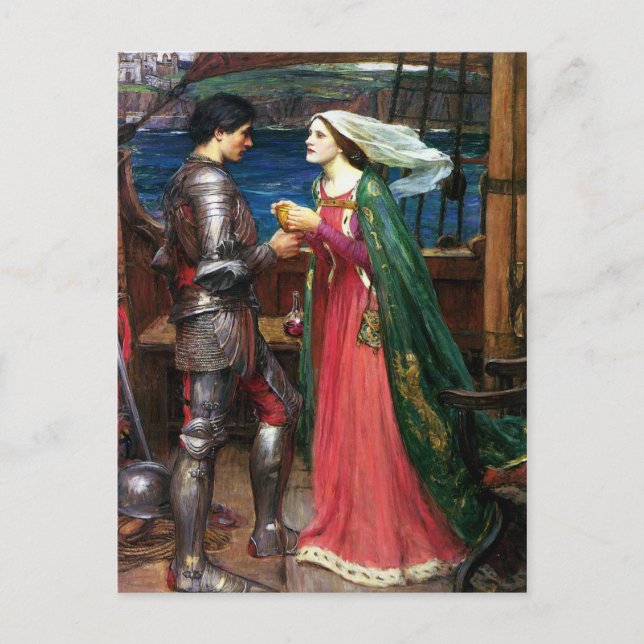 Waterhouse Tristan och Isolde Postcard Vykort (Framsida)