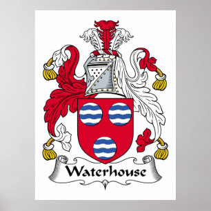 Waterhousefamiljvapensköld Poster