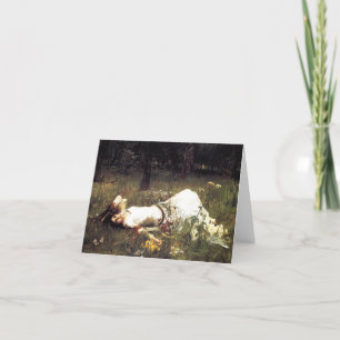 Waterhousen Ophelia noterar kortet Kort