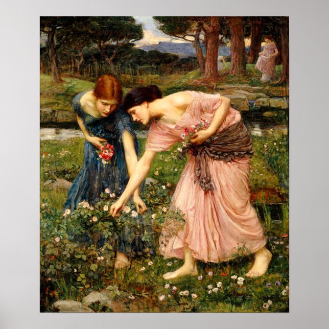 WaterhouseSamling Ye-Rosenknoppar Poster (Framsidan)