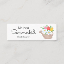 Watering Can Blommigt Arangement Designer Mini Visitkort