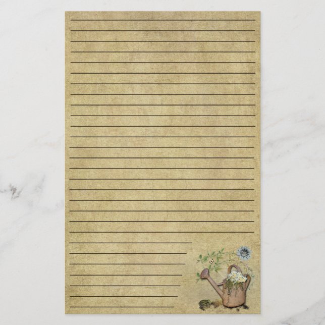 Watering Can & Garden Sak- 5- Längst lager Brevpapper (Framsida)