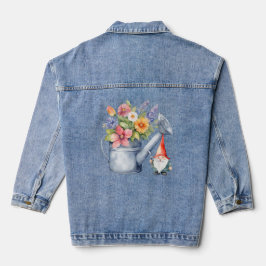 Watering Can with Flowers and Garden Gnome