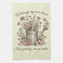 Watering My Own Peace Vintage Floral Botanical