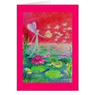 Waterlely dansare hälsningskort