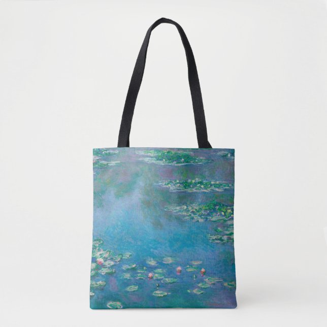 ’WATERLILIES’ 1840 CLAUDE MONET TOTE BAG TYGKASSE (Framsida)