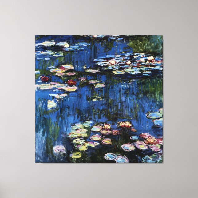 Waterlilies; 1914 av Monet Canvastryck (Framsida)