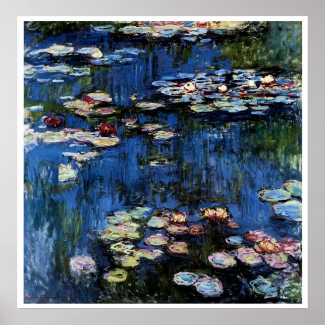 Waterlilies; 1914 av Monet Poster (Framsidan)